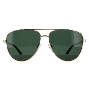 Polaroid Aviator Unisex Gold Green Polarized Sunglasses