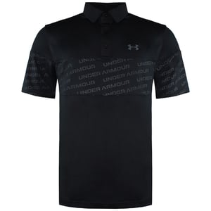 Under Armour Zwart Gekraagd Heren Playoff 2.0 Geblokt Poloshirt 1363032 001