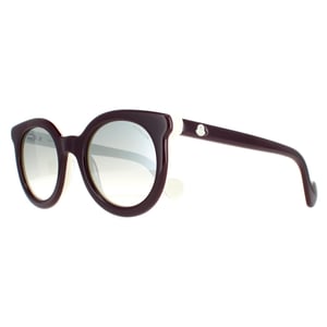 Moncler Rund Dam Bordeaux Rök Spegel ML0015