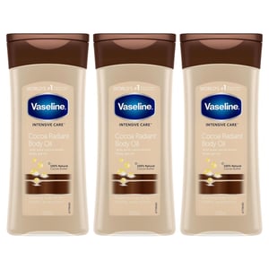 Vaseline Body Gel Oil Cocoa Radiant Cocoa Butter 200ml, 3Pk