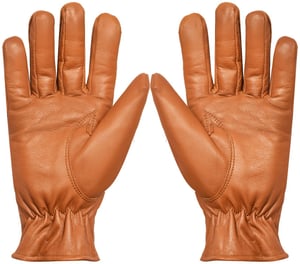 Heren leren bruine thermische handschoenen