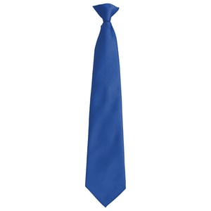Premier Unisex volwassen kleuren modieuze effen Clip-On stropdas (Koningsblauw)