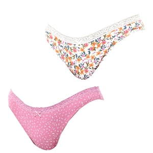 Set van 2 Mini Coquettes Katoenen Slips JPB4 voor dames