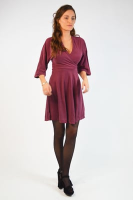 Midi Sleeve V Neck Wrap Dress