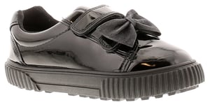 Buckle My Shoe Betti Bow Younger Girls School Shoes black