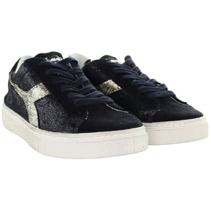 Diadora Montecarlo Glitter Smutsiga Dam Svarta Träningsskor