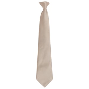 Premier Unisex volwassen kleuren modieuze effen Clip-On stropdas (Khaki)