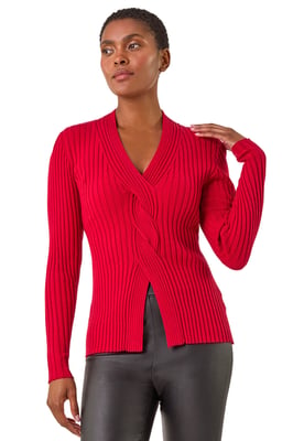 Cable Split Detail Rib Jumper