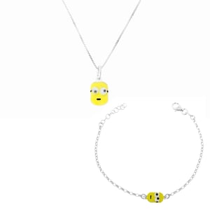 Orphelia 'Minion' Kinderset van 925 Sterling Zilver: Ketting-Hanger + Armband - Zilver SET-7135
