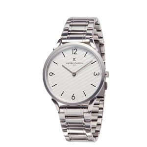 Pierre Cardin Pigalle Stripes herenhorloge Zilverkleurig CPI.2020
