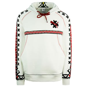 Puma x Jahnkoy Graphic Pullover Långärmad Vit Herr Hoodie 596680 02