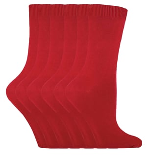 Sock Snob - 6 par enfärgade bomullsstrumpor för damer