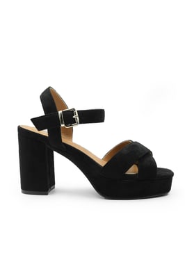 Wheres That From Womens 'Marcia' Wide Fit Statement Platform Strappy Block High Heels Shoes