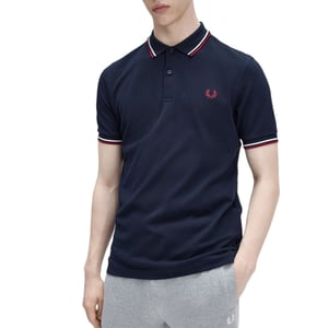 Fred Perry M3600 Twin Tipped Polo Shirt In Navy