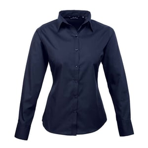 Premier Dames popeline blouse met lange mouwen
