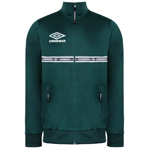 Umbro Mens Green Taped Track Jacket