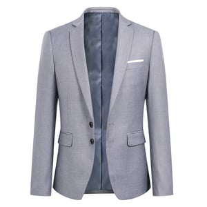 Ljusgrå Blazer Tvåknappad Blazer