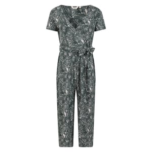 Mountain Warehouse Dam/Dotter Santorini Floral Wrap Jumpsuit (Khaki Grön)