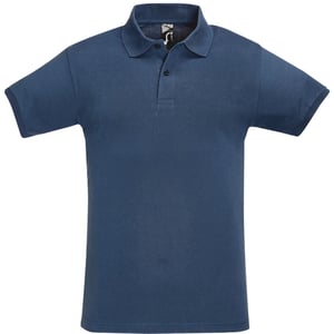SOLS Heren Perfect Pique Korte Mouw Poloshirt (Denim)