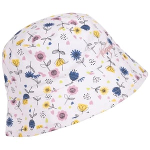Trespass Barn/ungdomar Zebdee Floral Bucket Hat (Vit/Blå/Gul)