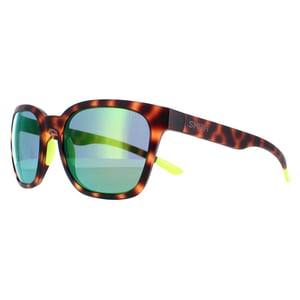 Smith Founder A84 X8 mat schildpad groene spiegel zonnebril