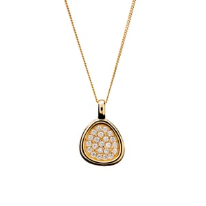 Orphelia 'Layla' Women's 925 Sterling Silver Set: Chain-Pendant + Earrings - Gold SET-7489/G