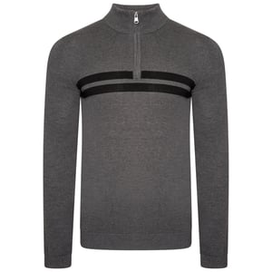 Dare 2B Mens Unite Us Knitted Half Zip Sweatshirt (Charcoal Grey/Black)