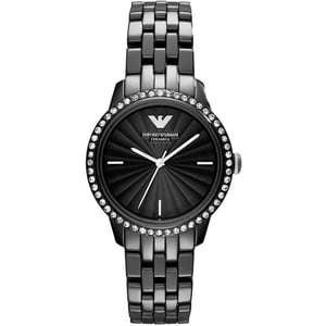 Emporio Armani AR1478 Damklocka Ceramica Black Crystal