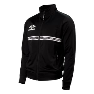 Umbro Long Sleeve Zip Up Black Mens Logo Taped Track Jacket 65805U 060