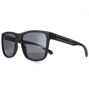 Polaroid Square Mens Matte Black Grey Polarized PLD 2155/S