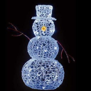Premier Acrylic LED Snowman (White)