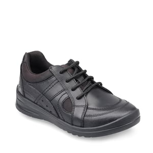 Start-Rite Yo Yo Black Leather Lace Up School Shoes
