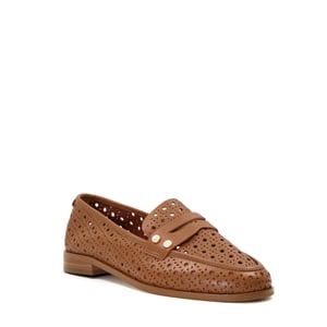Dune Ladies Glimmered - Laser-Cut-Detail Penny Loafers