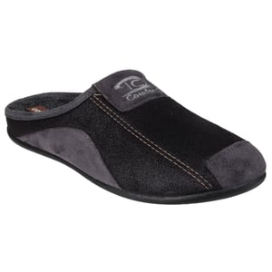 Cotswold Heren Westwell Slip On Mule Slippers (Zwart)
