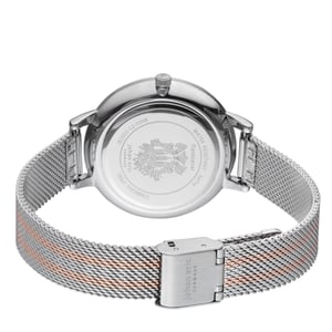 Johan eric: knoppsvane ss watch with photo dial and ss/rose gold mesh strap