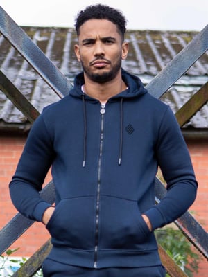 Enzo | Heren Zip Up Hoodie Tracksuit Set - Navy