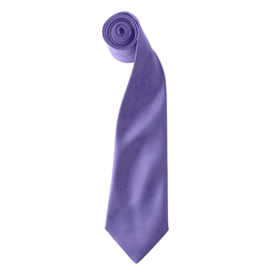 Premier Kleuren Heren Satin Clip Tie (Pakket van 2) (Paars)