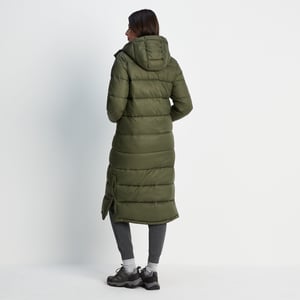 Cautley Womens Long Padded Jacket Khaki