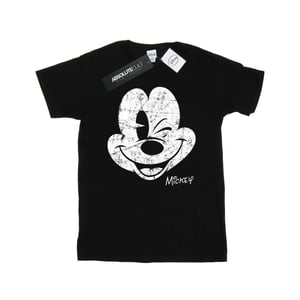 Li-cense Disney heren mickey mouse distressed gezicht t-shirt