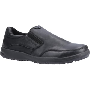 Hush Puppies Heren Aaron Slip On Leren Schoen (Zwart)