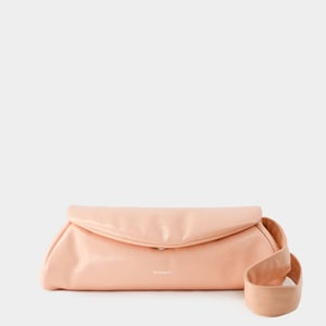 Cannolo Grande Vadderad Hobo Bag - Jil Sander - Läder - Peach Pearl