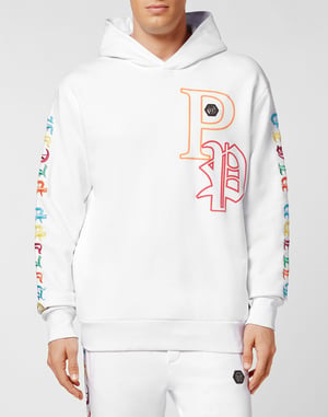 Sweatshirt Met Capuchon Gothic Plein