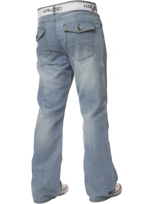 Kruze Heren Bootcut Denim Jeans