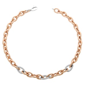Orphelia Dames 925 Sterling Zilveren Ketting - Roze ZK-7161