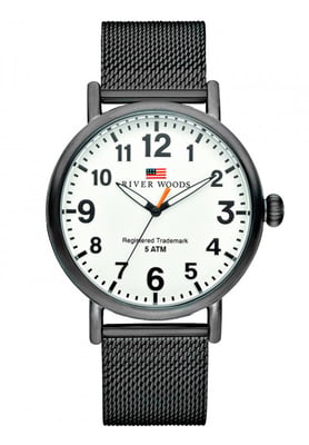 River Woods Sacramento herenhorloge Zwart RW420009
