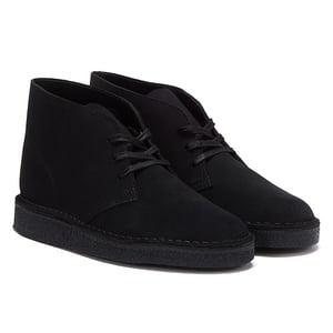 Clarks Originals Desert Coal Suede Mens Black Boots