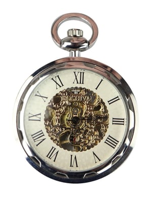 Zilveren zakhorloge mechanisch Peaky Blinders Hunter automatisch