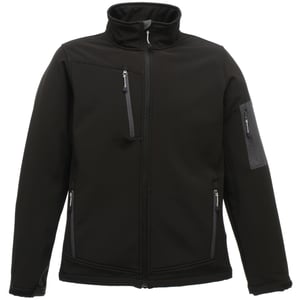 Regatta Standout Mens Arcola 3 Layer Vattentät och Andningsbar Softshell Jacka (Svart/Seal Grey)