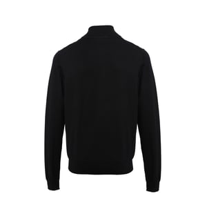 Premier Mens Zip Neck Sweatshirt (Black)