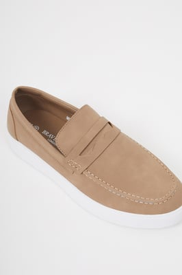 Taupe 'Lisbon' Faux Suede Loafers